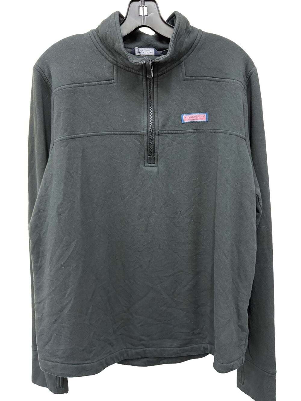 Vineyard Vines The Shep Shirt Quarter-Zip Pullover Sweater - Black - XL